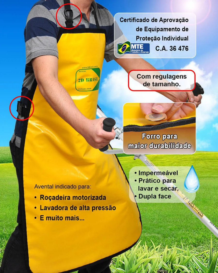 Avental de proteção para roçadeira costal - Image 7