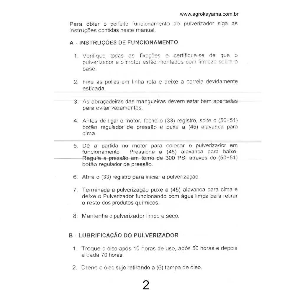 Pulverizador Estacionário Yamaho HS-22 - Imagem 10