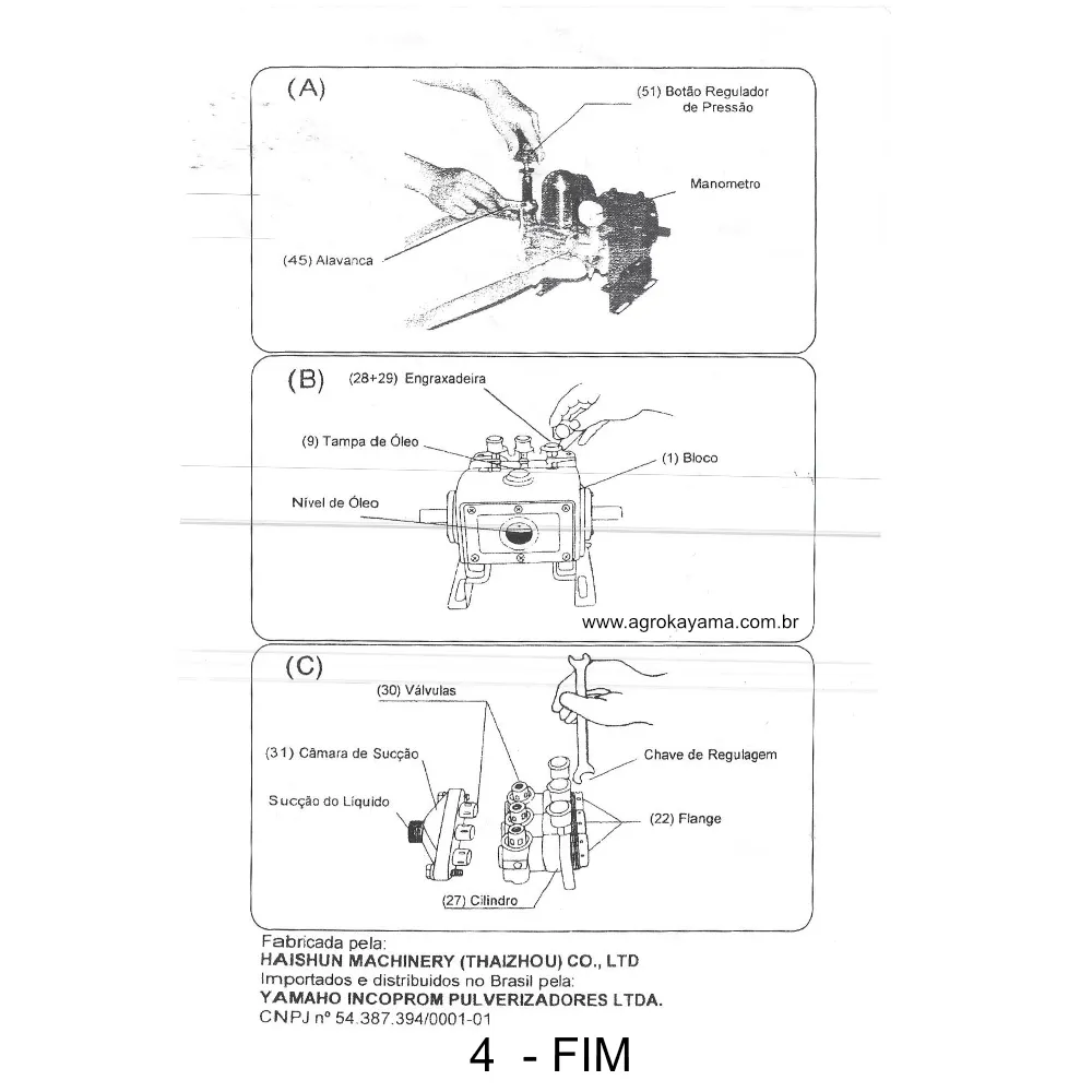 Pulverizador Estacionário Yamaho HS-40 - Imagem 10