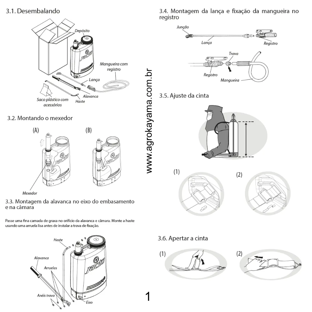 Pulverizador costal manual Jacto PJH 20 L - Imagem 6