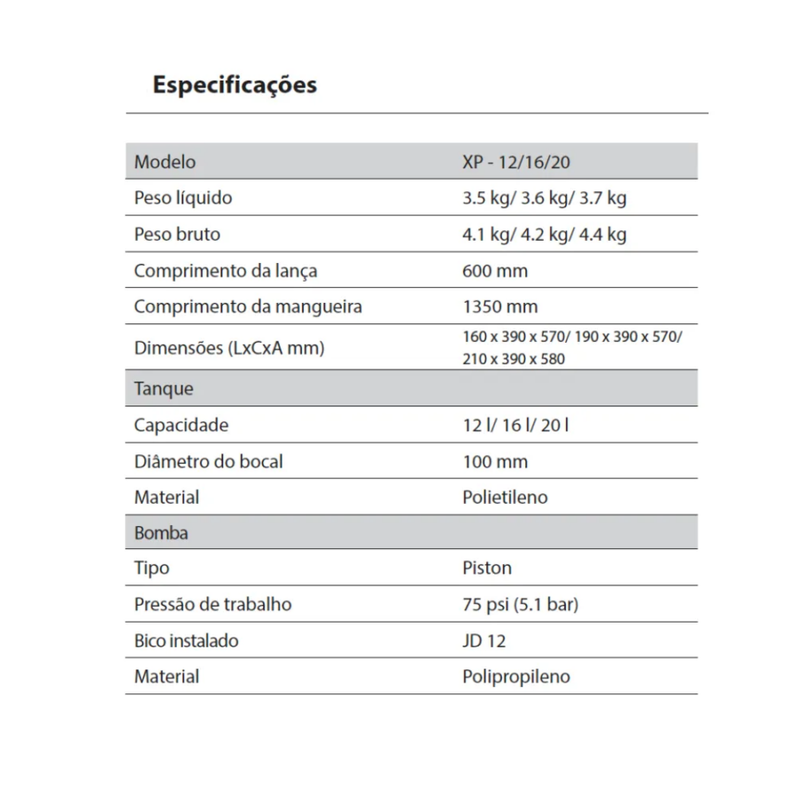 Pulverizador costal manual Jacto XP - Image 5