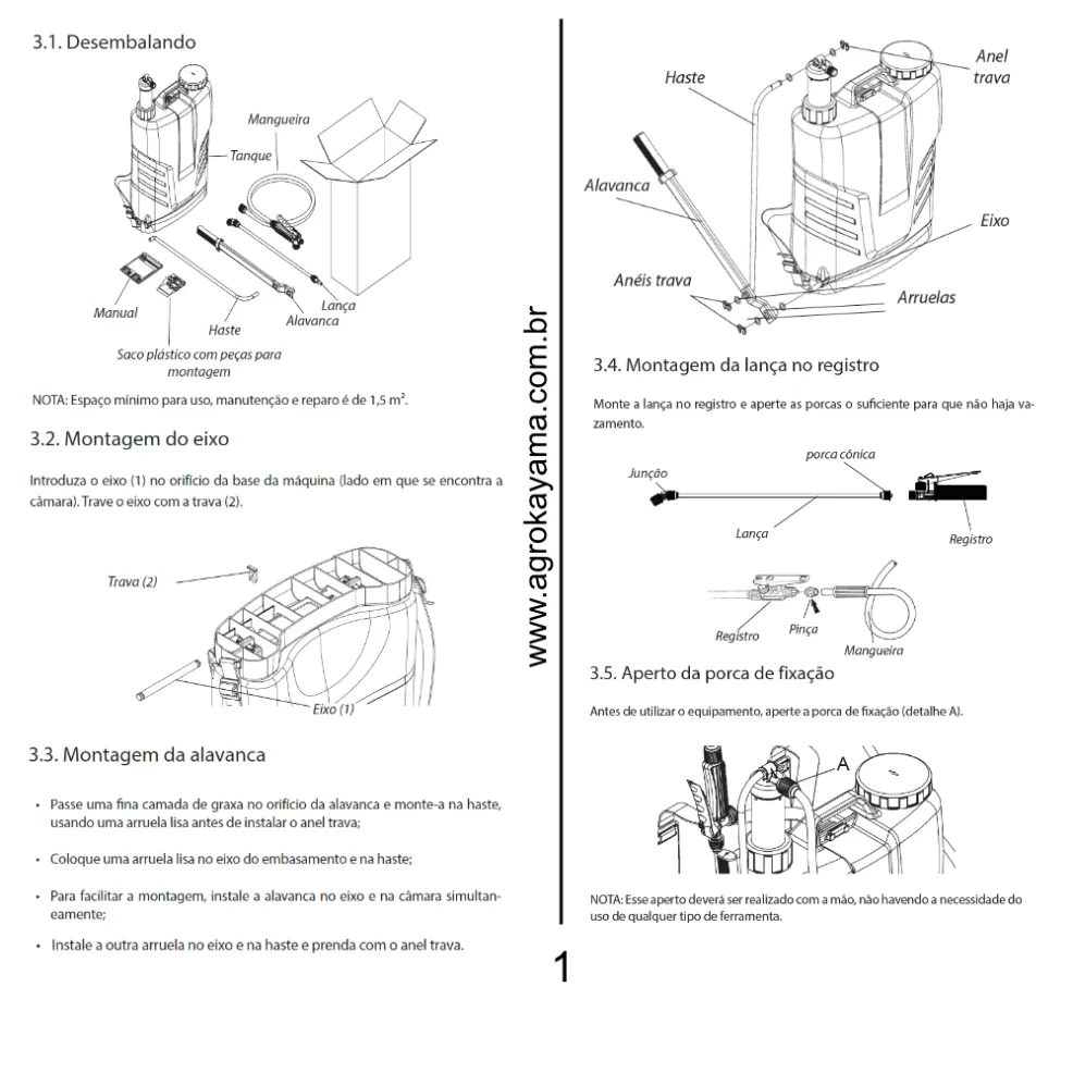 Pulverizador costal manual Jacto XP - Imagem 7